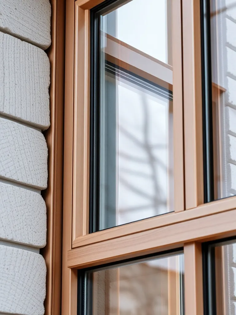 A high-tech close-up of a triple-pane energy efficient windo